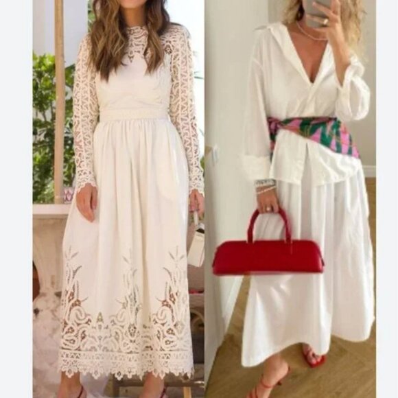 BEST Ulla Johnson Palermo Lace Maxi Dress Gown Pearl Cream Ivory Party Cocktail - Picture 2 of 15